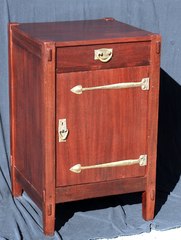 Rare Gustav Stickley Mahogany SafeCraft Cabinet including the original safe.